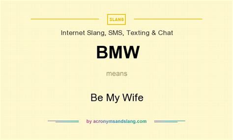 What is the slang term for BMW?