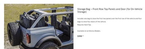 Do Door Bags Come With Bronco?