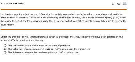 Does lease affect taxes?