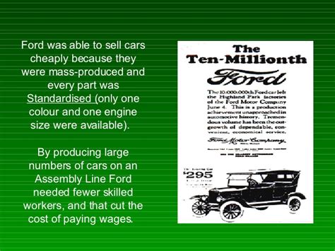 How Did Ford Sell His Cars So Cheaply?