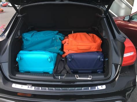 How many suitcases fit in GLA?