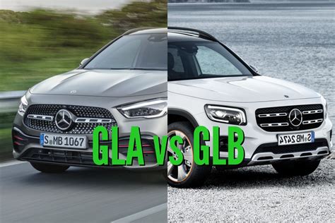 How much longer is the GLB when compared with the GLA?