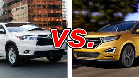 Is Ford Edge Same Size As Toyota Highlander?