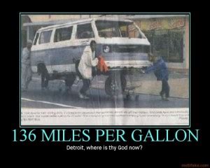 What car gets 136 miles per gallon?