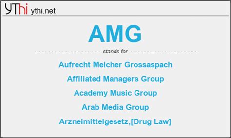 What does AMG mean in English?