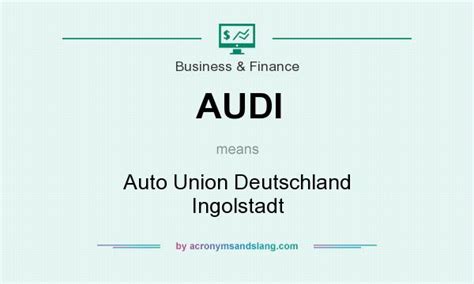 What does Audi mean slang?