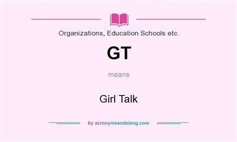 What Does GT Mean From A Girl?