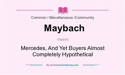 What does Maybach stand for?