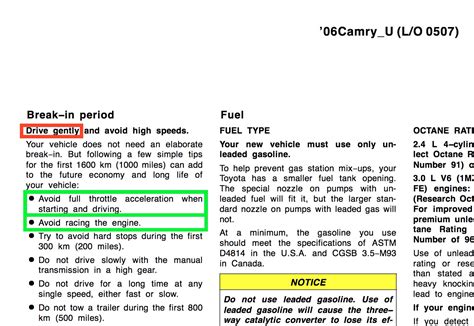 What Is The Break In Period For Driving A Toyota?