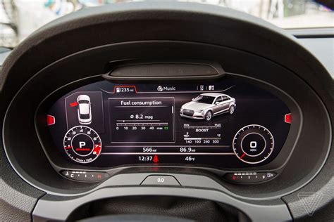 Which Audi has the screen in the dashboard?