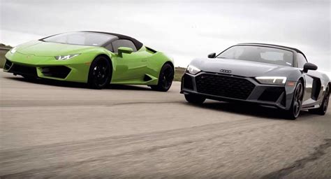 Which Lamborghini has the same engine as the Audi R8?