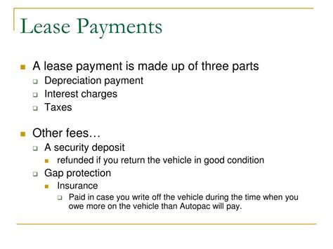 Why are lease payments so high?