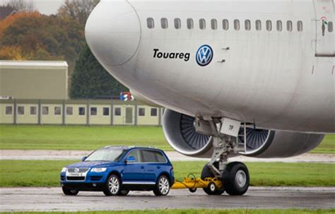 Can A Touareg Pull A 747 Jet?