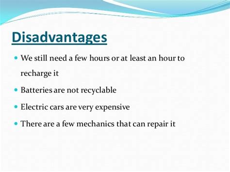 What Is The Main Disadvantage Of Electric Car?