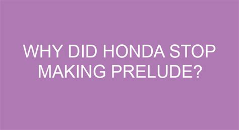 Why Did Honda Stop Making CR?